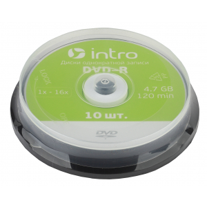Intro DVD-R INTRO 16X 4,7GB  Cakebox 10 (10/300/10800)